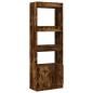 Preview: Highboard 63x33x180 cm Räuchereiche Holzwerkstoff