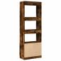 Preview: Highboard 63x33x180 cm Räuchereiche Holzwerkstoff