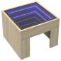 Preview: Couchtisch mit Infinity-LED Sonoma-Eiche 40x40x30 cm