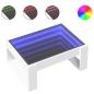 Preview: Couchtisch mit Infinity-LED Weiß 70x53x30 cm