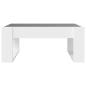 Preview: Couchtisch mit Infinity-LED Weiß 70x53x30 cm