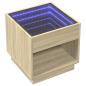 Preview: Couchtisch mit Infinity-LED Sonoma-Eiche 50x50x50 cm