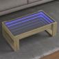 Preview: ARDEBO.de - Couchtisch mit Infinity-LED Sonoma-Eiche 90x53x30 cm