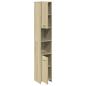 Preview: Badezimmerschrank Sonoma-Eiche 30x30x183,5 cm Holzwerkstoff