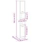 Preview: Badezimmerschrank Sonoma-Eiche 30x30x183,5 cm Holzwerkstoff