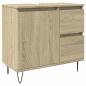 Preview: ARDEBO.de - Badschrank Sonoma-Eiche 65x33x60 cm Holzwerkstoff