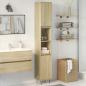 Preview: Badschrank Sonoma-Eiche 30x30x190 cm Holzwerkstoff