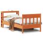 Preview: Massivholzbett ohne Matratze Wachsbraun 90x190 cm Kiefernholz