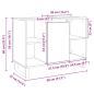 Preview: Badschrank Sonoma-Eiche 80x33x60 cm Holzwerkstoff