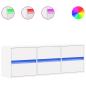 Preview: TV-Wandschrank mit LED-Beleuchtung Weiß 130x31x45 cm