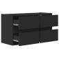 Preview: TV-Wandschrank mit LED-Beleuchtung Schwarz 80x31x45 cm