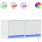 Preview: TV-Wandschrank mit LED-Beleuchtung Weiß 80x31x38 cm