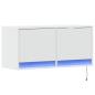 Preview: TV-Wandschrank mit LED-Beleuchtung Weiß 80x31x38 cm