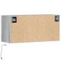 Preview: TV-Wandschrank mit LED-Beleuchtung Grau Sonoma 80x31x38 cm
