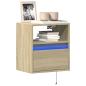 Preview: ARDEBO.de - TV-Wandschrank mit LED-Beleuchtung Sonoma 41x31x45 cm