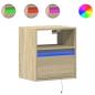 Preview: TV-Wandschrank mit LED-Beleuchtung Sonoma 41x31x45 cm