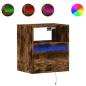 Preview: TV-Wandschränke LED-Beleuchtung 2 Stk. Räuchereiche 41x31x45 cm
