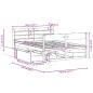 Preview: Massivholzbett ohne Matratze Wachsbraun 140x200 cm Kiefernholz