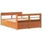 Preview: Massivholzbett ohne Matratze Wachsbraun 140x200 cm Kiefernholz
