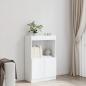 Preview: Highboard Weiß 63x33x100 cm Holzwerkstoff