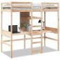 Preview: Hochbett ohne Matratze 80x200 cm Massivholz Kiefer