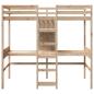 Preview: Hochbett ohne Matratze 80x200 cm Massivholz Kiefer