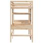 Preview: Hochbett ohne Matratze 80x200 cm Massivholz Kiefer