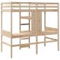 Preview: Hochbett ohne Matratze 80x200 cm Massivholz Kiefer