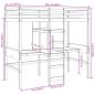 Preview: Hochbett ohne Matratze 80x200 cm Massivholz Kiefer
