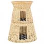 Preview: 3-tlg. Katzenkorb-Set mit Kissen 47 x 34 x 60 cm Natur Weide