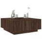 Preview: ARDEBO.de - Couchtisch Braun Eichen-Optik 100x100x40 cm Holzwerkstoff