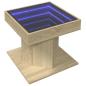 Preview: LED-Couchtisch Sonoma Eiche 50x50x45 cm Holzwerkstoff