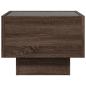 Preview: Beistelltisch mit LED Braun Eichen-Optik 40x40x30 cm