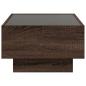 Preview: LED-Couchtisch Braun Eichen-Optik 70x50x30 cm Holzwerkstoff