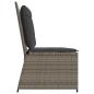 Preview: Gartenbank Verstellbar mit Kissen Grau Poly Rattan