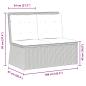 Preview: Gartenbank Verstellbar mit Kissen Grau Poly Rattan