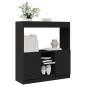 Preview: ARDEBO.de - Highboard Schwarz 92x33x100 cm Holzwerkstoff