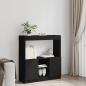 Preview: Highboard Schwarz 92x33x100 cm Holzwerkstoff