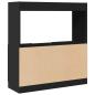 Preview: Highboard Schwarz 92x33x100 cm Holzwerkstoff