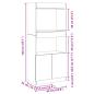 Preview: Highboard Räuchereiche 63x33x140 cm Holzwerkstoff