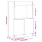 Preview: Highboard Altholz-Optik 63x33x100 cm Holzwerkstoff