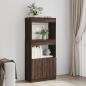 Preview: Highboard Braun Eichen-Optik 63x33x140 cm Holzwerkstoff