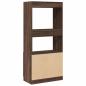 Preview: Highboard Braun Eichen-Optik 63x33x140 cm Holzwerkstoff