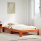 Preview: ARDEBO.de - Massivholzbett ohne Matratze Wachsbraun 90x190 cm Kiefernholz