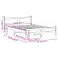 Preview: Massivholzbett ohne Matratze Weiß 140x200 cm Kiefernholz