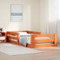 Preview: ARDEBO.de - Massivholzbett ohne Matratze Wachsbraun 80x200 cm Kiefernholz