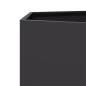 Preview: Pflanzkübel Schwarz Sechseckig 104x90x45 Stahl