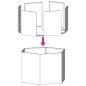 Preview: Pflanzkübel Sechseckig 138x120x45 Verzinkter Stahl