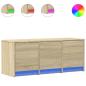 Preview: TV-Schrank LED Sonoma-Eiche 97x34x40 cm Holzwerkstoff