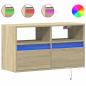 Preview: TV-Wandschrank mit LED-Beleuchtung Sonoma-Eiche 80x31x45 cm